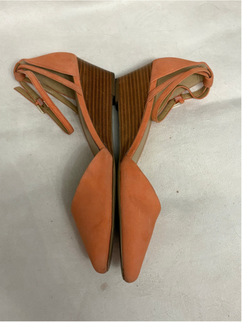Talbots salmon suede wedges - Picture 2 of 7